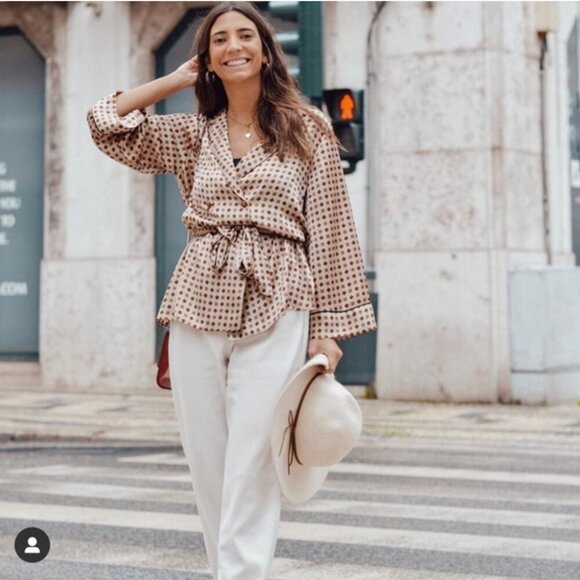 ZARA Printed Pajama Blouse Size XS NEW WITH TAG! - Picture 8 of 8